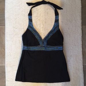 Athleta Black Tankini Swim Top, size 34 B/C